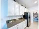 Beautiful kitchen featuring ample white cabinetry, stainless steel appliances, and a walk-in pantry at 4190 Bull St, St Cloud, FL 34772