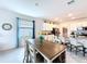 Bright and airy living space with a large dining table and open kitchen layout, perfect for modern living at 4190 Bull St, St Cloud, FL 34772