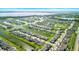Aerial view of a community with homes located on canals, enhancing the waterfront lifestyle at 5019 Down Ct, St Cloud, FL 34772