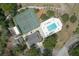 Birds eye view of community amenities including a pool, tennis courts, and clubhouse at 554 Northbridge Dr, Altamonte Springs, FL 32714