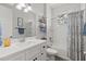 Modern bathroom with white subway tile, stylish fixtures, and a clean aesthetic, providing a fresh and updated space at 6200 Alligator Lake E Shr, St Cloud, FL 34771