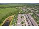 An aerial view of homes, townhomes, and lush trees in a well-planned community near a pond and forest at 6632 Pasturelands Pl, Winter Garden, FL 34787
