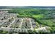 Aerial view of a community surrounded by lush greenery, with ponds nearby at 801 Ashton Dr, Davenport, FL 33837