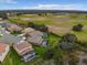 Aerial view of homes with screened-in pools backing up to a stunning natural landscape and water at 8039 Oak Shadow Ct, Davenport, FL 33837