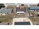 Aerial view of a single-Gathering home featuring a screened patio and fenced yard at 15106 Sw 38Th Cir, Ocala, FL 34473