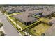Aerial view highlighting property lines showing yard, screened in porch at 19283 Allium Pl, Orlando, FL 32827