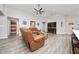 Bright, open living room boasts high ceilings, ceiling fan, and neutral paint palette at 2059 Dexter St, Haines City, FL 33844