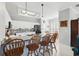 Island kitchen features granite countertops, backsplash, and barstool seating at 3421 Capland Ave, Clermont, FL 34711