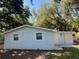 Rear exterior view of house with white door and smooth wall texture at 3815 Nw Avenue R Ave, Winter Haven, FL 33881
