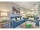 Cozy living room with two couches, a wooden coffee table, and beach-themed decor at 702 Gran Bahama Blvd, Davenport, FL 33897