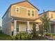 Attractive two-story home with a covered front porch, well-maintained landscaping, and inviting curb appeal at 12253 S Bracco St, Winter Garden, FL 34787