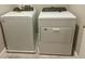 Efficient laundry room with modern washer and dryer, designed for convenience and functionality at 12253 S Bracco St, Winter Garden, FL 34787