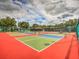 Multi-colored pickleball courts offer a fun and active lifestyle in this beautiful community at 130 Los Gatos Pl, Kissimmee, FL 34759