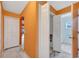 Hallway featuring multiple doors leading to other rooms in the home at 207 Vervain Ave, Davenport, FL 33837