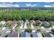 Stunning aerial view of homes in a suburban neighborhood with lush trees and landscaping at 577 Eagle Pointe S, Kissimmee, FL 34746