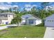 Charming single-story home with lush lawn, mature palm tree, and neutral-colored facade at 577 Eagle Pointe S, Kissimmee, FL 34746