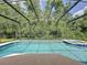 Enjoy the screened in pool with lush greenery providing additional privacy at 661 Sandy Ridge Dr, Davenport, FL 33896
