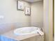 Bathroom features a luxurious soaking tub with elegant tile surround and fixtures at 8774 Worldquest Blvd # 7503, Orlando, FL 32821