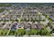 Neighborhood aerial view featuring manicured lawns and backyard pools at 9056 Pinch Shot Dr, Winter Garden, FL 34787