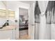 Bathroom with a view into the bedroom, showcasing the continuation of design elements at 1190 Sandestin Way, Orlando, FL 32824