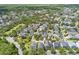 Wide aerial view showcasing the neighborhood and surrounding trees at 212 Ficus St, Celebration, FL 34747