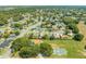 Neighborhood aerial view with mature trees, green spaces, a playground, and a basketball court nearby at 2430 Mill Run Blvd, Kissimmee, FL 34744