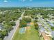 Scenic aerial view of a suburban area highlighting community park amenities including a playground and sports facilities at 2430 Mill Run Blvd, Kissimmee, FL 34744
