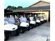 Line of golf carts at the community club house and available for resident use at 2615 Autumn Green Dr, Orlando, FL 32822