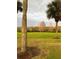 Lush green space with mature trees and a partial rainbow at 2615 Autumn Green Dr, Orlando, FL 32822