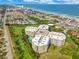 Beautiful aerial view of a beachfront condo community, with ocean views at 4 Oceans West Blvd # 301B, Daytona Beach Shores, FL 32118