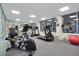 Community exercise room with treadmills, stationary bike, and yoga ball at 4 Oceans West Blvd # 301B, Daytona Beach Shores, FL 32118