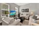 Cozy living room featuring white sofas, neutral walls, and ample natural light through window blinds at 541 Campus St, Celebration, FL 34747