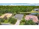 Beautiful aerial of homes with lush trees, serene water views and well-manicured lawns at 567 Villa Park Rd, Kissimmee, FL 34759