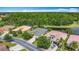 Beautiful aerial view of several houses with screen enclosed patios next to a body of water at 567 Villa Park Rd, Kissimmee, FL 34759