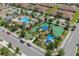 Aerial view of community amenities like a pool, playground and recreation areas at 1000 Blackwolf Run Rd, Davenport, FL 33896