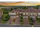 An aerial view showcases the townhome's location within a vibrant neighborhood at 1809 Portofino Meadows Blvd, Orlando, FL 32824