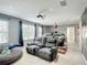 Spacious media room has tiered seating, a projector and a comfortable layout at 238 Granada Ave, Davenport, FL 33837