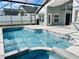 Sparkling in-ground pool and spa with screened enclosure, perfect for outdoor relaxation and entertainment at 2663 Oneida Loop, Kissimmee, FL 34747