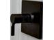 Close-up of a matte black shower faucet set against a textured tile wall at 3669 General Marshall Rd, Daytona Beach, FL 32124