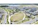 Aerial view of a vibrant community with parks, walking paths, and a pool, ideal for an active lifestyle at 6514 Barnstorm Way, St Cloud, FL 34771