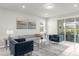 Stylish living room with ample seating and sliding door to the patio at 7211 Oakmoss Loop, Davenport, FL 33837