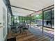 Inviting screened-in porch featuring dining set and view of the backyard at 1081 Se 174Th Ter, Silver Springs, FL 34488