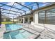 Private screened-in pool and spa with stone pavers, perfect for outdoor living at 249 Bella Cortina Dr, Kissimmee, FL 34759
