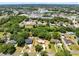 Aerial view highlighting the property in a neighborhood close to local amenities and green spaces at 2560 Greenwood Dr, Kissimmee, FL 34744