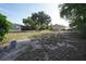 A large backyard with a storage shed, lawn and a variety of trees at 26 College Dr, Babson Park, FL 33827