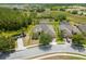 Expansive aerial view of home's placement amongst neighboring houses, lawns, and greenery at 308 Yellow Snapdragon Dr, Davenport, FL 33837