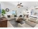 Well-lit living area with seamless access to the screened-in lanai and beautiful outdoor pool at 308 Yellow Snapdragon Dr, Davenport, FL 33837