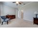 Bedroom with neutral carpet, and a closet that provides ample storage space at 3181 Bayview Ln, St Cloud, FL 34772