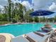 Resort-style community pool with lounge chairs and shaded areas at 6821 Cultivation Way, Winter Garden, FL 34787