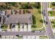 Aerial shot of a well-planned community, featuring modern homes, lush greenery, and plenty of parking spaces at 9056 Wildflower Ln, Kissimmee, FL 34747